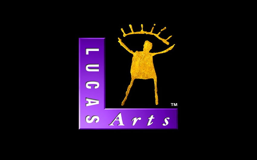 Logo LucasArts, lucasarts, czarny, niesamowity, sztuka, lucas, gwiazda, logo, wojny, panoramiczny Tapeta HD