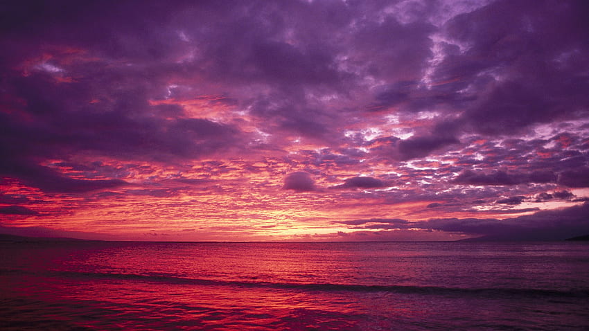 Maui Hawaii In Background - Sunset Background In Hawaii, Maui Sunrise ...