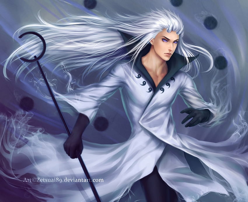 White Demon, silver hair, shippuuden, emotional, ninja, long hair, madara, 3d, shinobi, akatsuki, sinister, male, shippuden, naruto shippuuden, boy, anime, serious, uchiha, white hair, cool, naruto, realistic, guy HD wallpaper