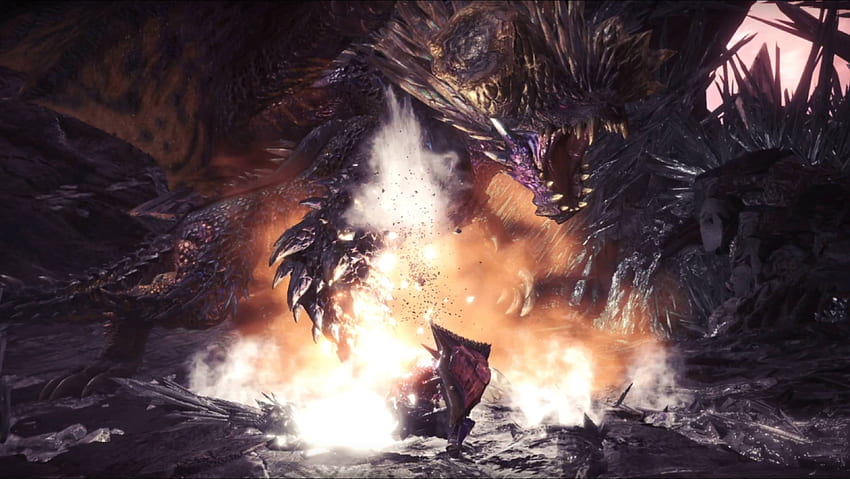Ekran zabicia w świecie Monster Hunter: Royal Burst Gunlance, Nergigante Tapeta HD