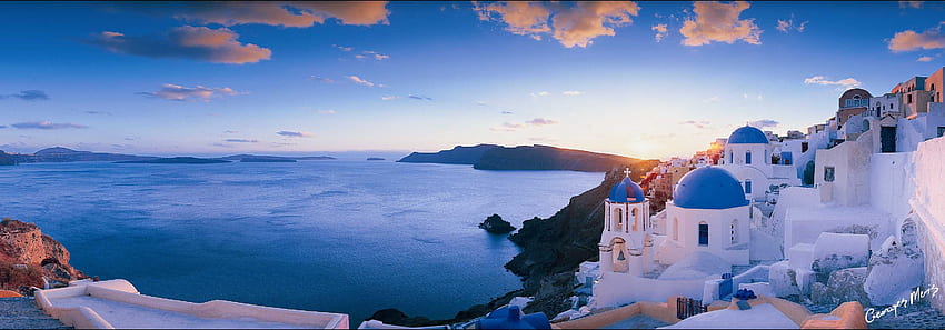 The beautiful architecture and the temperate weather. Santorini, Mykonos Greece HD wallpaper
