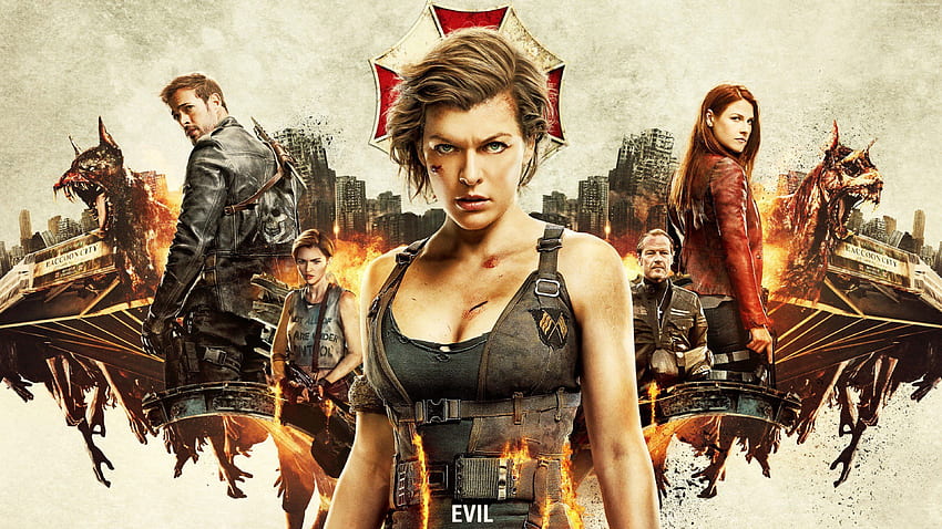 Най-добрите филми на Мила Йовович Resident Evil: The Final Chapter HD тапет