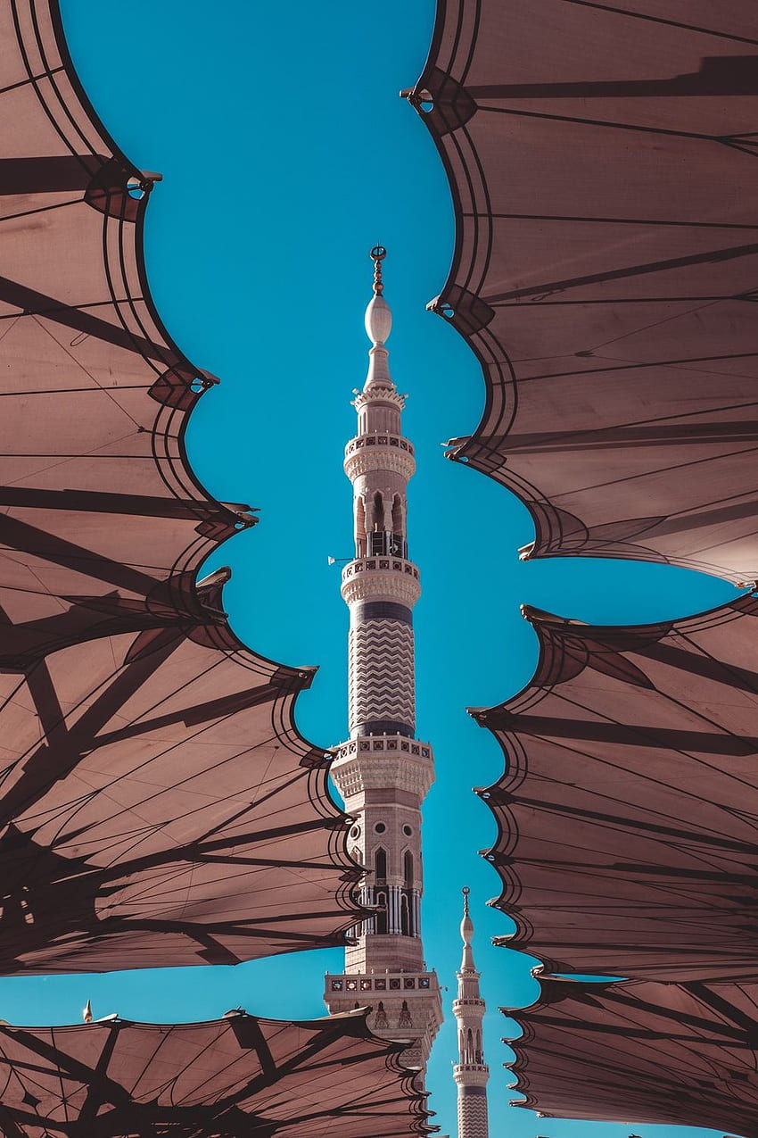 Al Masjid An Nabawi、メディナ、サウジアラビア、ナバウィ モスク HD電話の壁紙