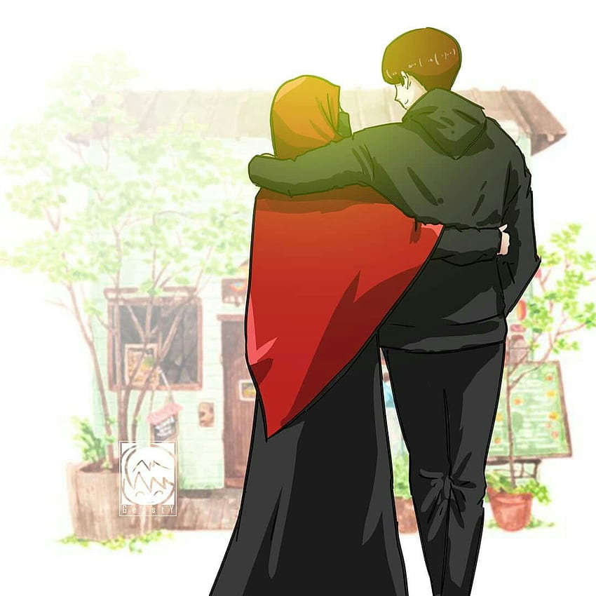 Best Muslim Couples Animated ❤ . Muslim couples, Anime, Muslim Couple Cartoon HD phone wallpaper