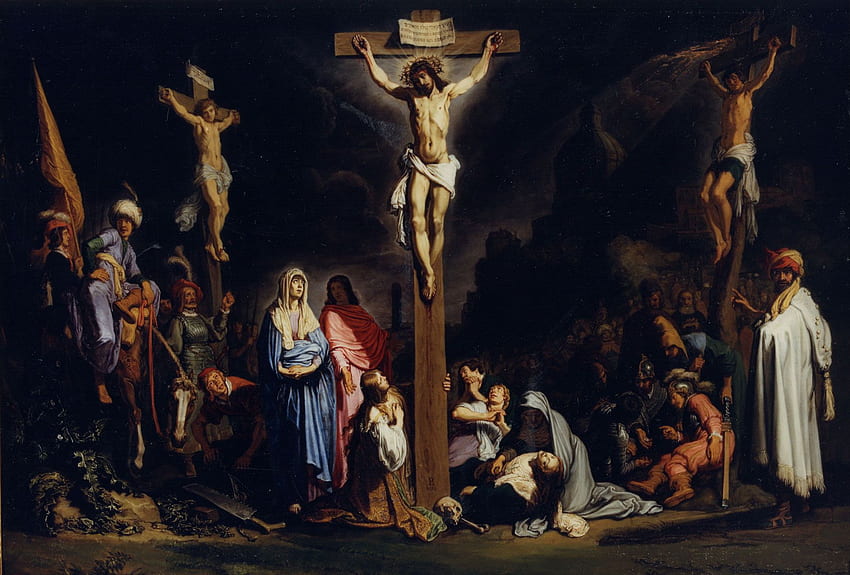 การตรึงกางเขนของพระเยซู Rembrandt วอลล์เปเปอร์ HD