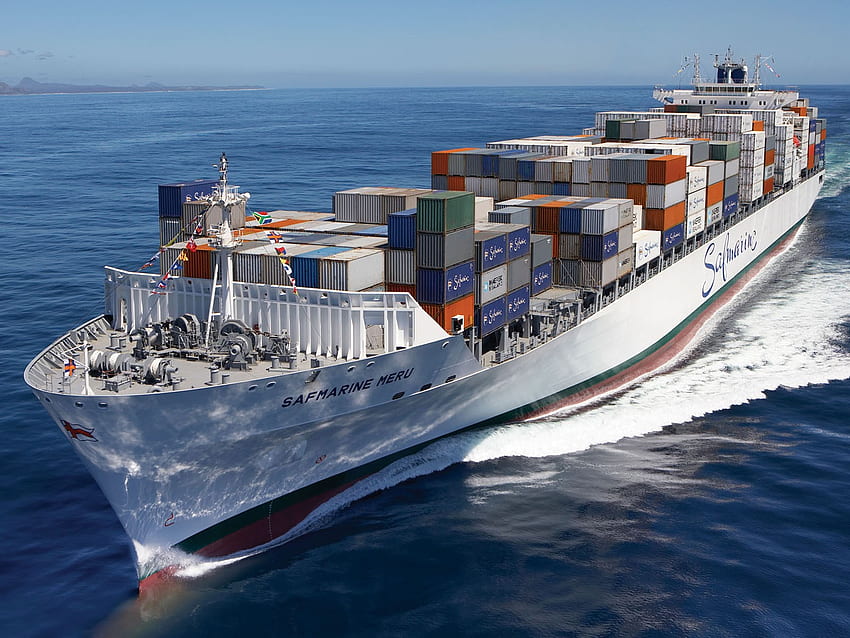 Distribution Cargo Ship, Shipping Container HD wallpaper