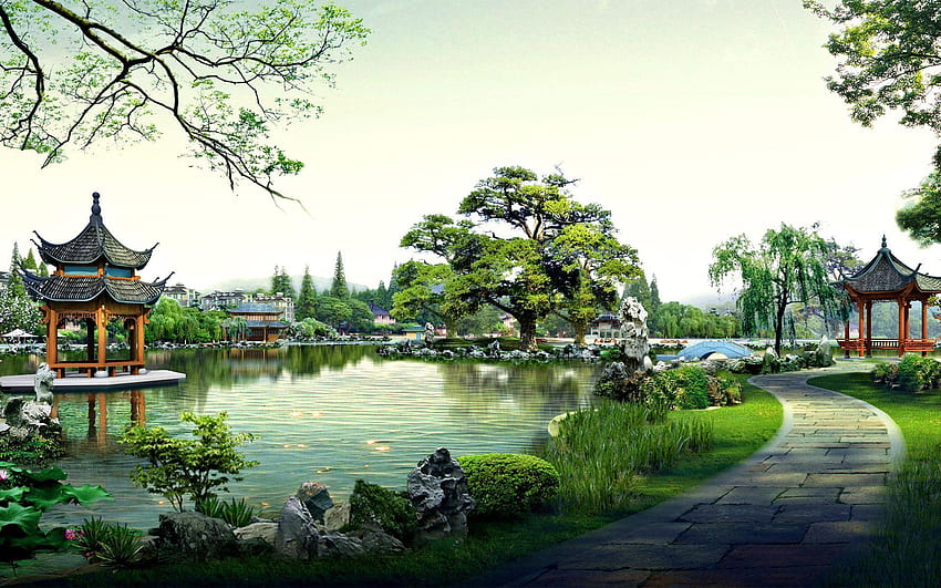 Beautiful China, Chinese Countryside HD wallpaper