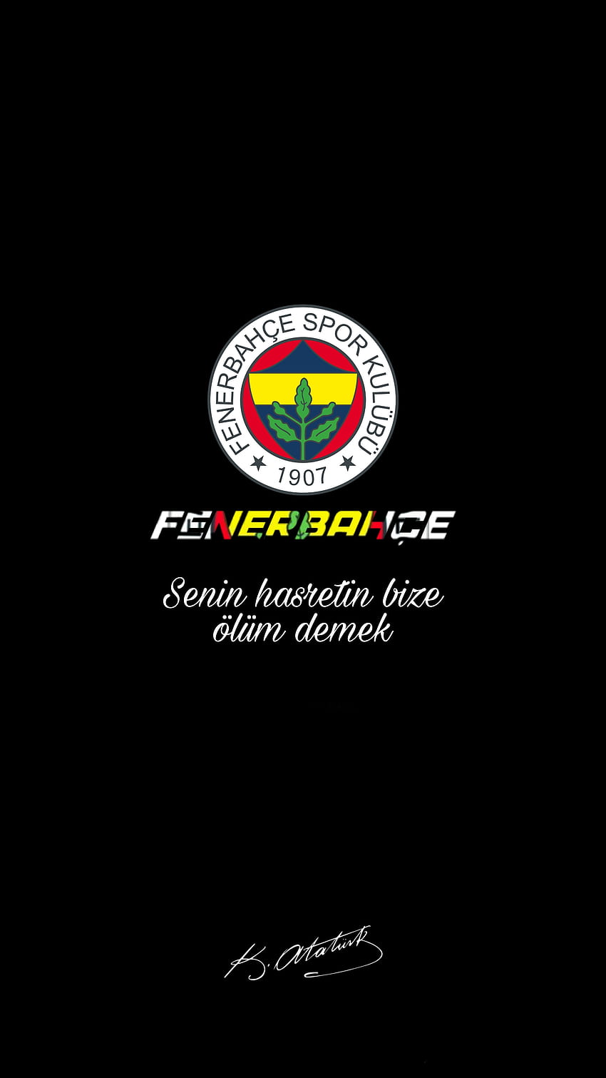Fenerbahçe Duvar Kağıd, Karanlik, Sade, ciemny, Fenerbahce, Siyah, efsane, Guzel, Soz Tapeta na telefon HD