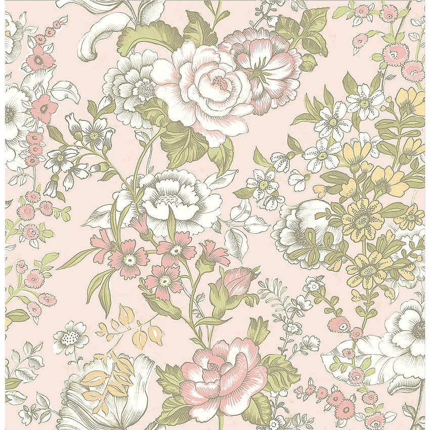 A Street Prints Ainsley Pink Boho Floral . The Home Depot Canada, Floral Design HD phone wallpaper