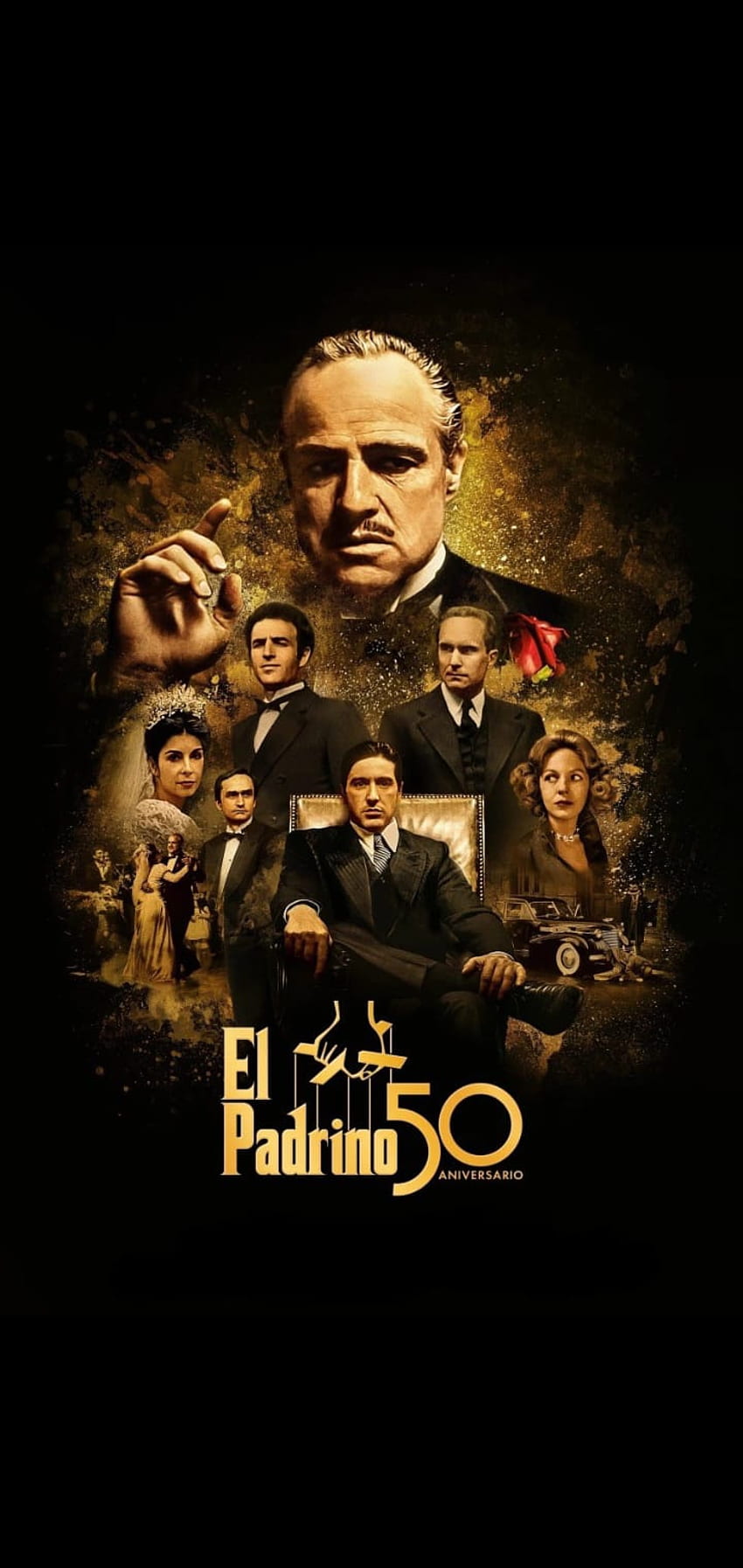 El Padrino - 50 Años, 50years, movies, aniversario, the_ Godfather, art, marlon_brando, mafia, престъпност, al_pacino, el_padrino HD тапет за телефон