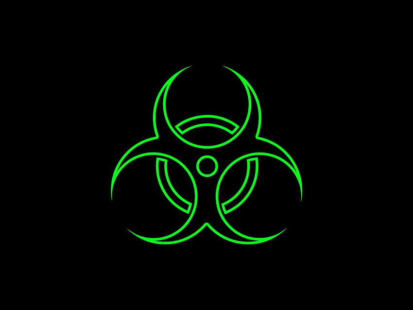 Símbolo de riesgo biológico, logotipo de riesgo biológico fondo de pantalla