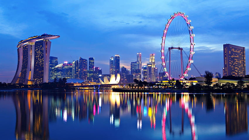 Singapore and Background, Singapur HD wallpaper
