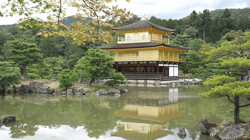 Golden Temple, Kyoto, Japan, Asia Stock Video Footage, Kinkaku Ji HD wallpaper