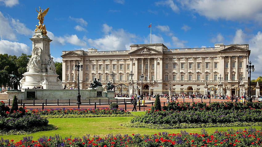 영국 런던의 버킹엄 궁전 HD 월페이퍼