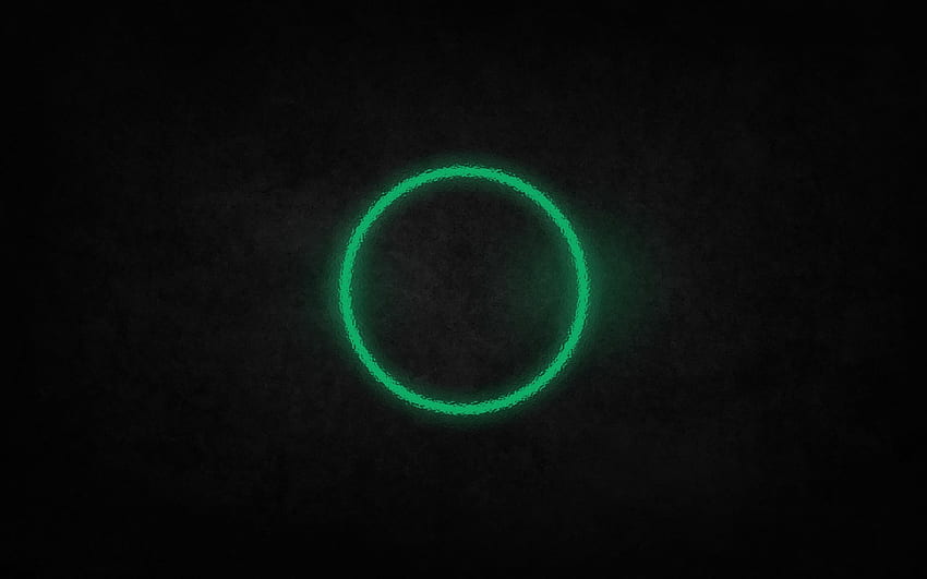 Green Circle of Light Behind Glass - Cool for Background HD wallpaper