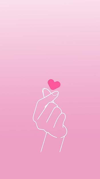 Kawaii Tumblr Coração Heart Bts Kpop Korea Coréi - Finger Heart Wallpaper  Black Transparent PNG - 720x685 - Free Download on NicePNG
