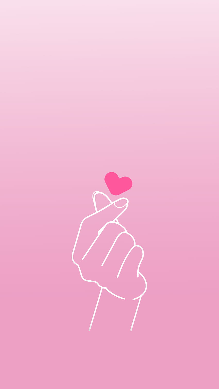 Finger Heart Rosa By Gocase, Finger Heart, BTS, K Pop, Saranghae HD phone wallpaper
