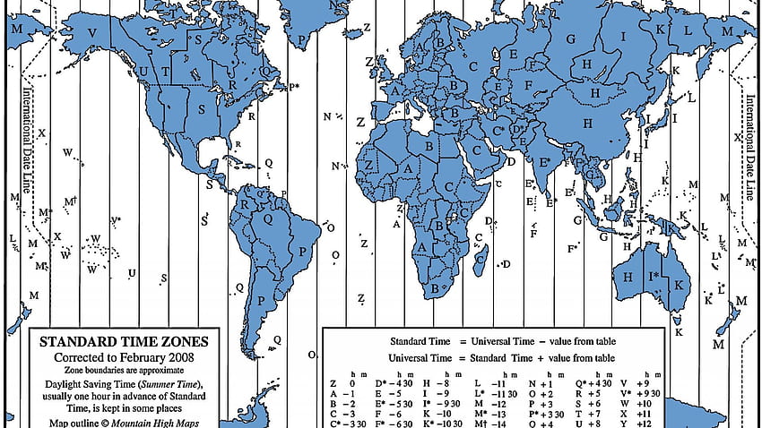世界地図のタイムゾーン, タイムゾーン 高画質の壁紙