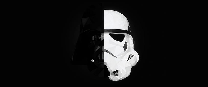 Stormtrooper 헬멧 듀얼 스크린. 듀얼 스크린, 스타워즈 2 모니터 HD 월페이퍼