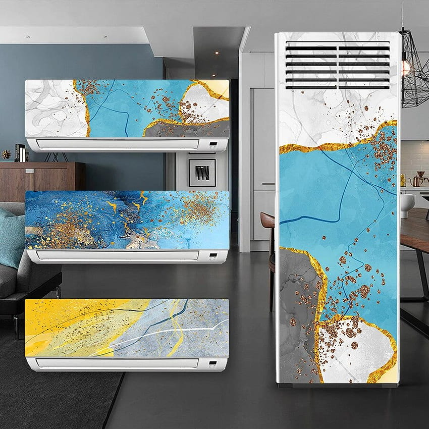 Nowe abstrakcyjne niebieskie naklejki plakatowe Art Vinyl naklejka ścienna Decor na pokoje dla dzieci klimatyzacja dekoracyjna naklejka sprzedaż. . -AliExpress Tapeta na telefon HD
