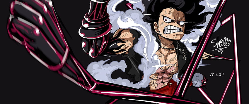 Monkey D. Luffy, One Piece, Fist, Angry, 3440X1440 One Piece HD wallpaper