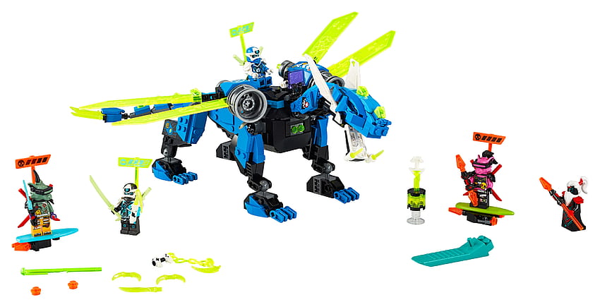 LEGO NINJAGO Jay's Cyber Dragon 71711 Ninja Action Toy Building Kit (518 Pieces) HD wallpaper