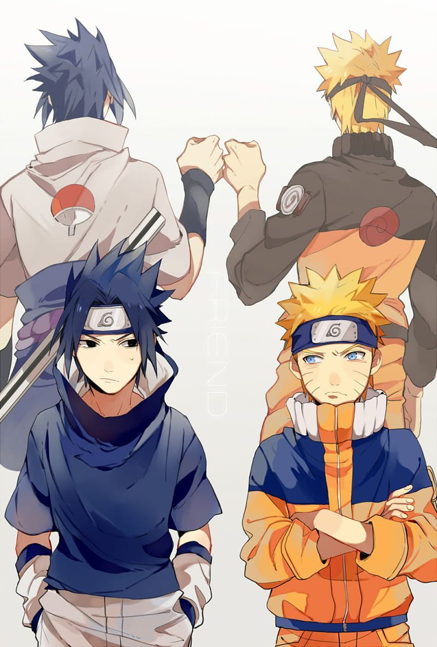 Naruto et ses amis, Naruto et Sasuke ami Fond d'écran de téléphone HD