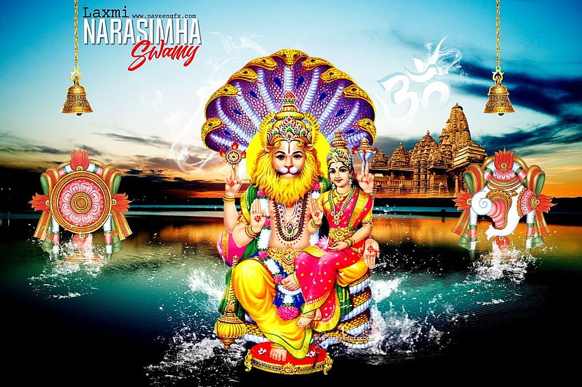lakshmi narasimha swamy s. , Честит ганеш чатурти, Нарасимха Свами HD тапет