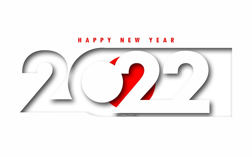Happy New Year 2022 Japan, white background, Japan 2022, Japan 2022 New Year,  2022 concepts, Japan, Flag of Japan HD wallpaper | Pxfuel