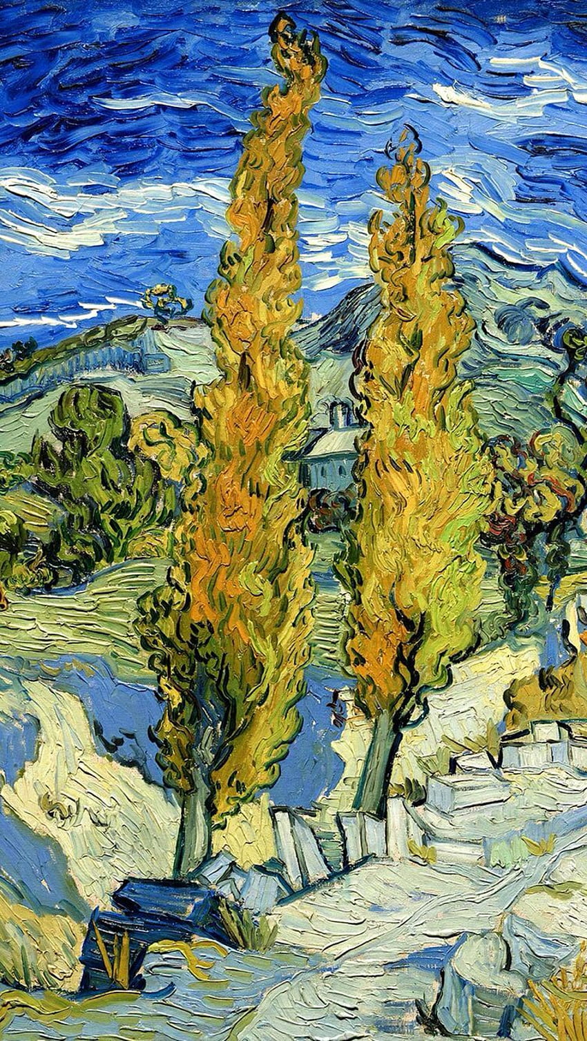 Il dipinto di Van Gogh su iPhone. Museo d'Arte Sfondo del telefono HD