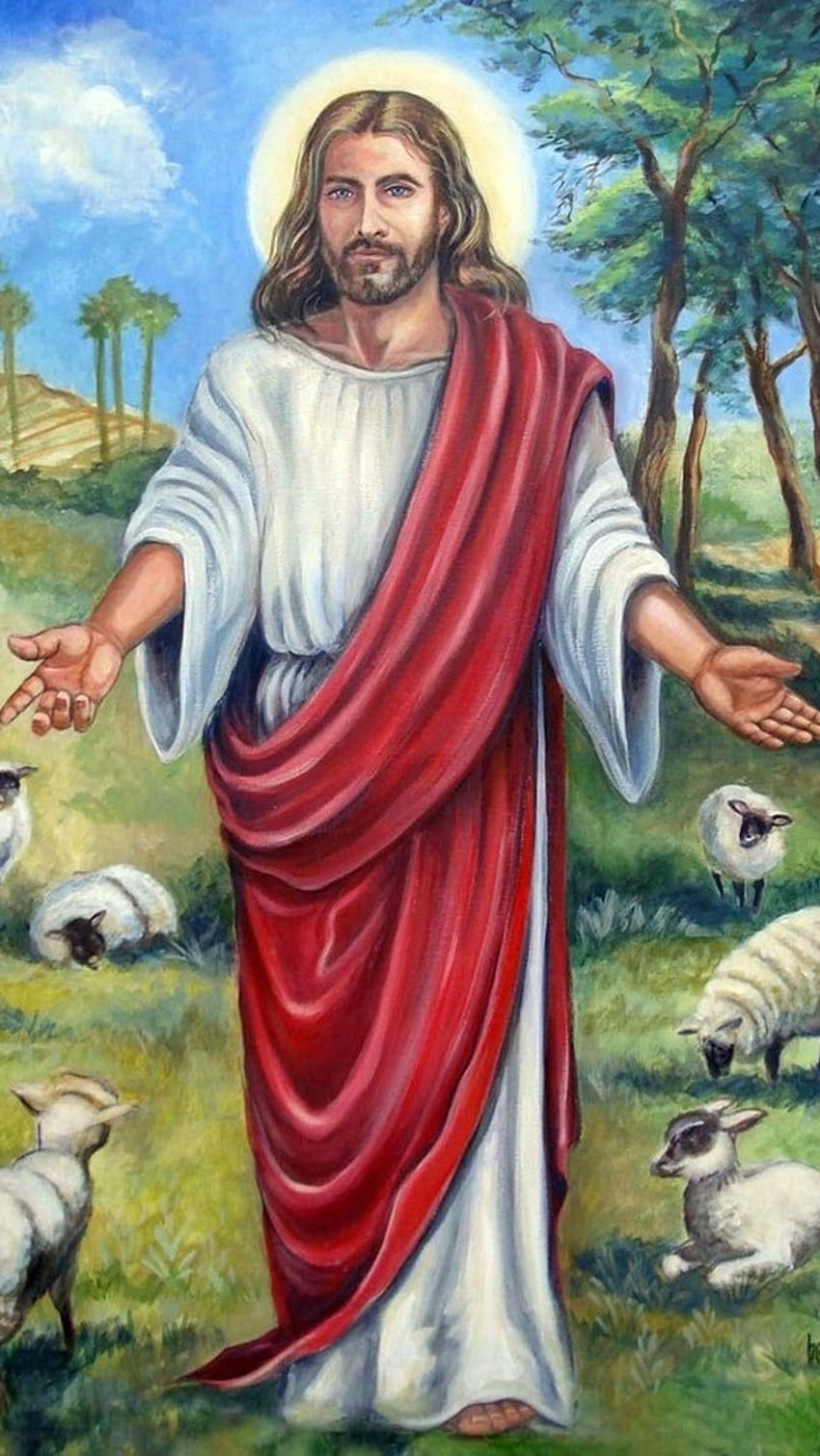 Papa Jesus, Jesus Christ, Nature Background HD phone wallpaper | Pxfuel
