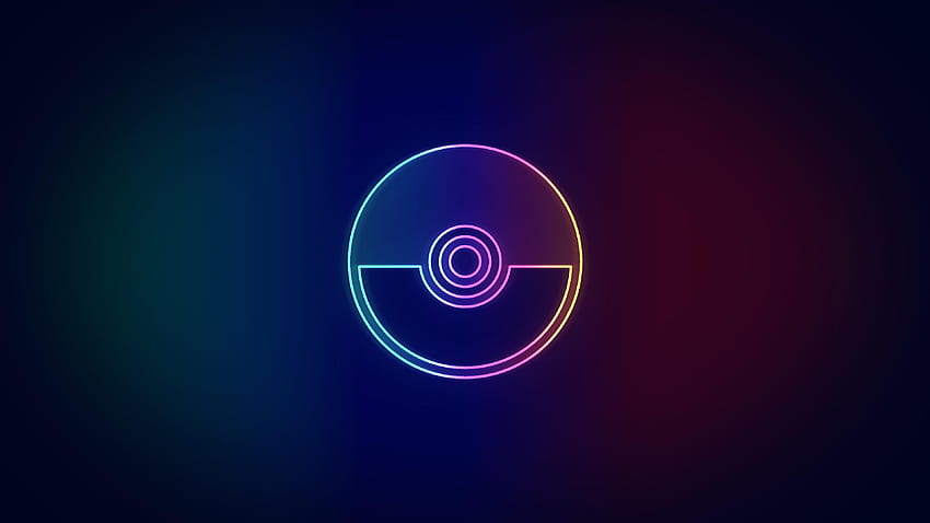 Neon-Pokeball von mir [3840 x 2160] : Pokémon, blauer Pokeball HD-Hintergrundbild