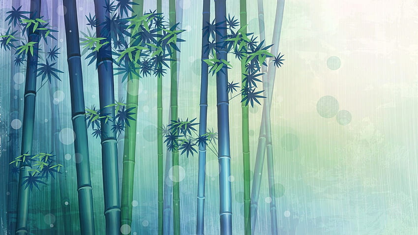 Bamboo forest, vector design HD wallpaper