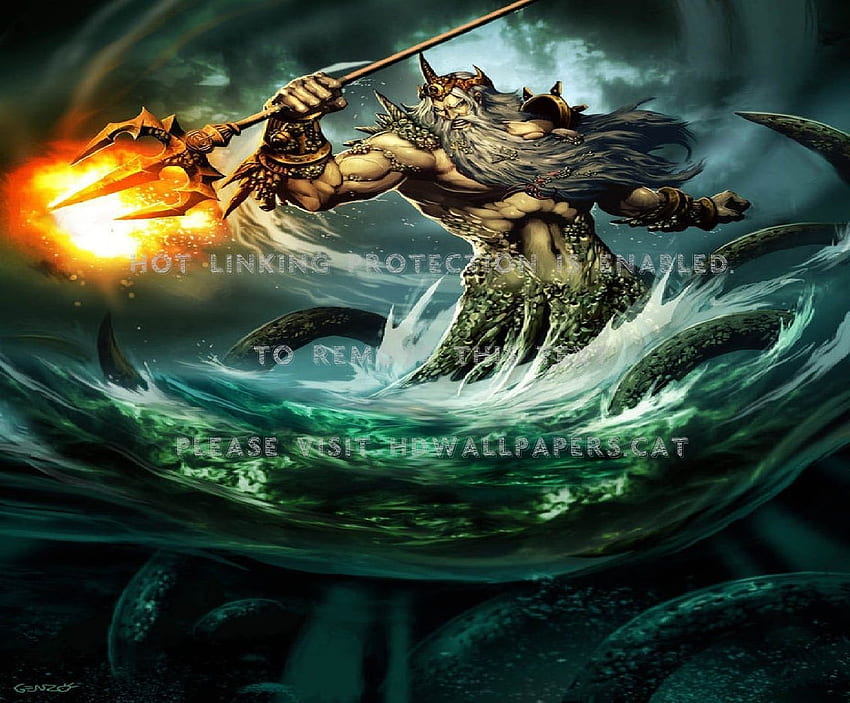 8 Poseidon HD Wallpapers | Backgrounds - Wallpaper Abyss | Greek  mythological creatures, Greek mythology gods, Poseidon