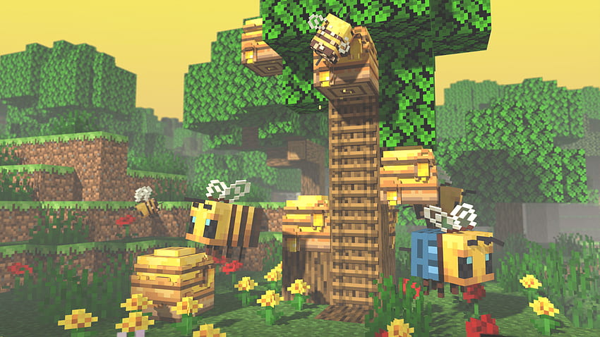 Minecraft Bee Yellow Background / Tumblr Yellow Gucci Bee iPhone Aesthetic Com / The following is a of what a when a mob is killed you will HD wallpaper