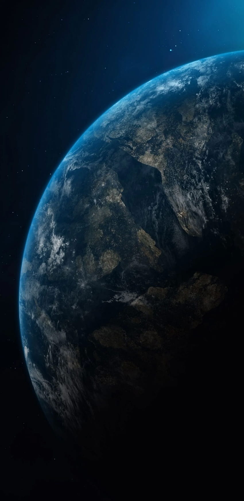 Planeta Ziemia w Mrocznym Wszechświecie Samsung Galaxy Note 9, 8, Kosmos Samsung Galaxy S9 Tapeta na telefon HD