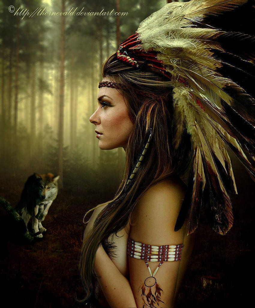 Native American Headdress Girls, Native Women Papel de parede de celular HD
