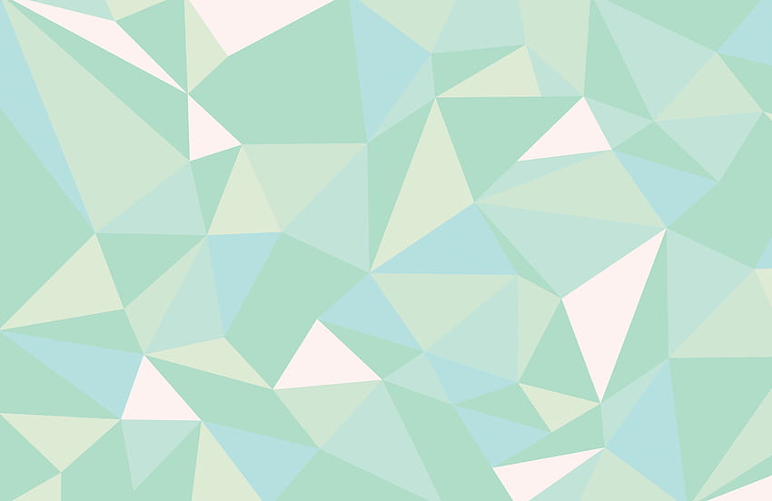 Mint Green Geometric Mural, Light Blue Geometric HD wallpaper