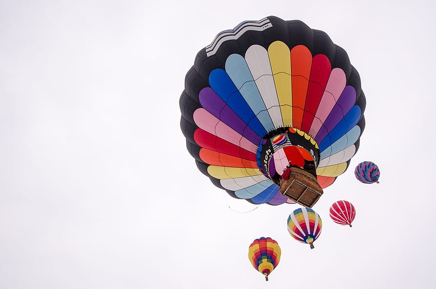 céu, diversos, diversos, multicoloridos, heterogêneo, voo, balão papel de parede HD