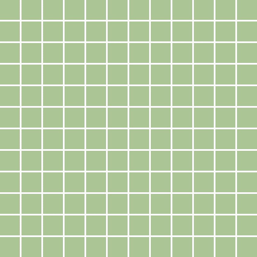 Grid Pattern Sage Green 2 Bench by Tony Magner - Black in 2021. Mint green , Mint green aesthetic, Sage green , Green Grid HD phone wallpaper