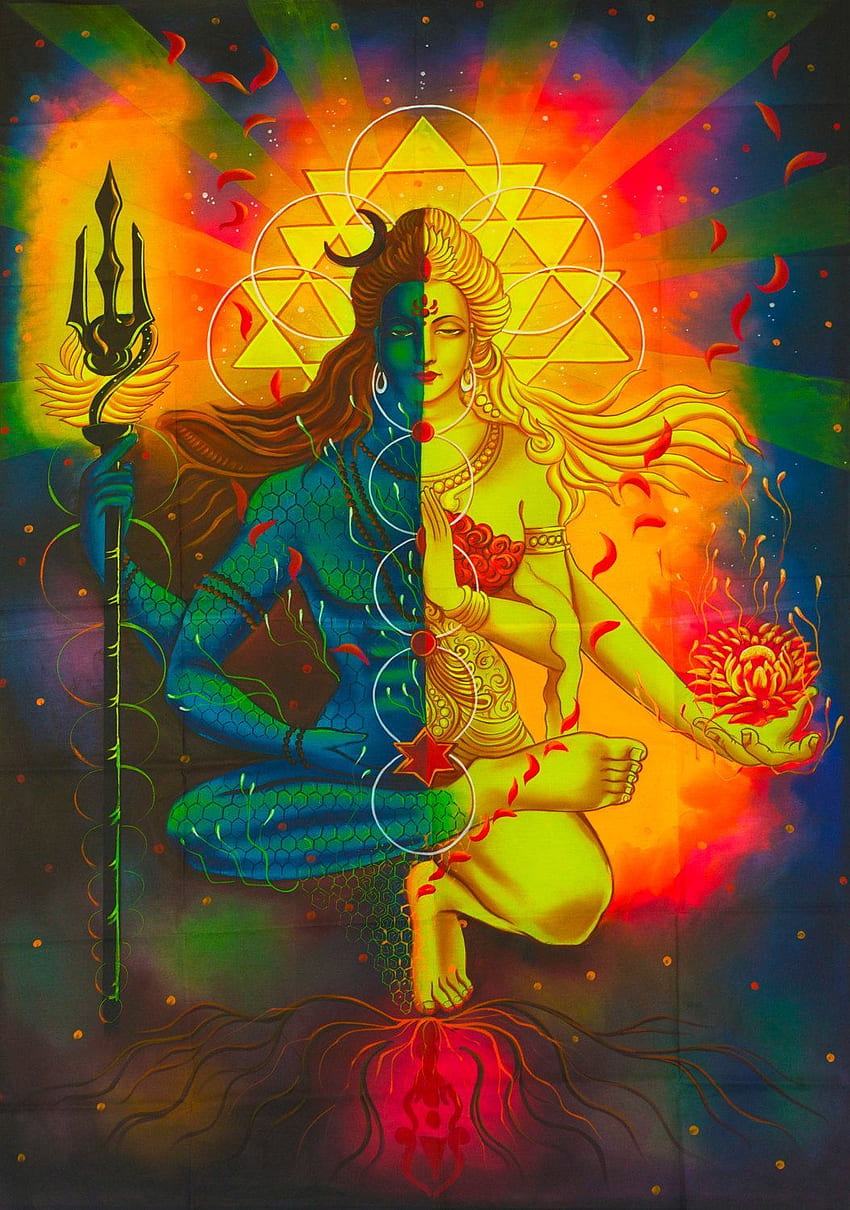 Psychedelic Shiva HD phone wallpaper