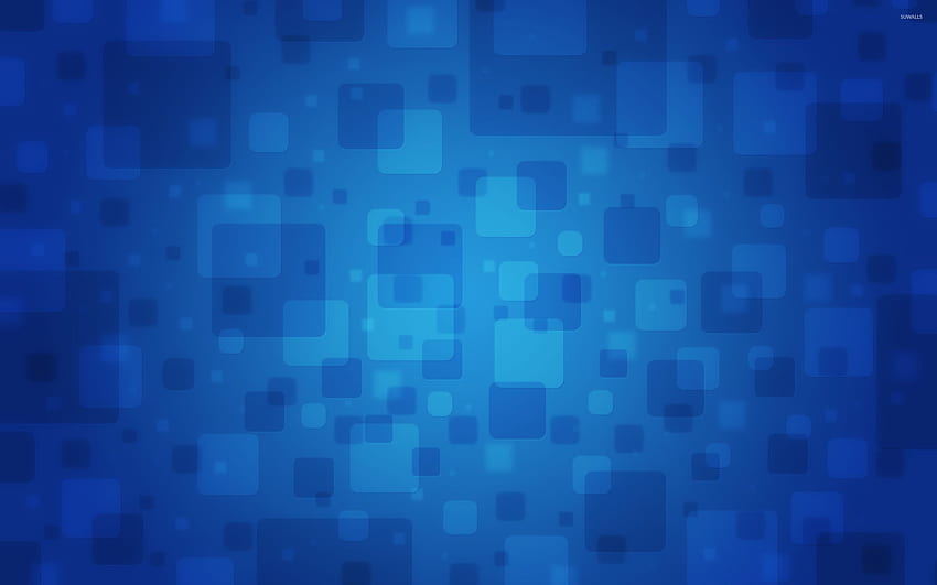 Blaues quadratisches Muster - abstrakte, quadratische Form HD-Hintergrundbild