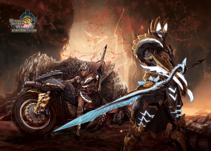 Descenso al Hades, cazador, tri, espada larga, monstruo, zingore fondo de pantalla