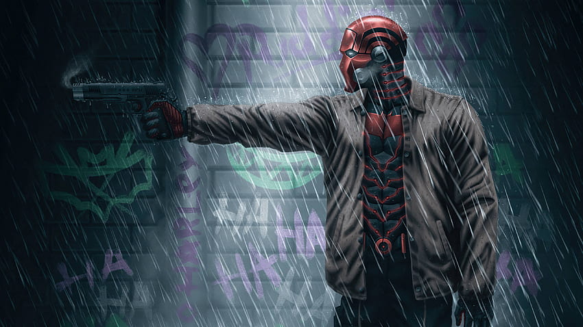 DC Red Hood Digital Comic Art , Superheroes , , and Background, Red HUD HD wallpaper