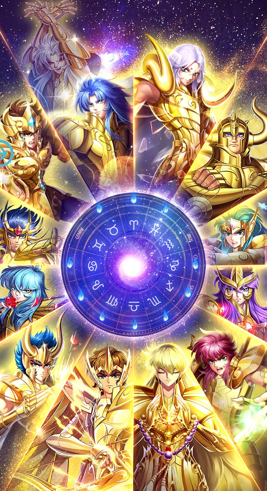 Gold saint seiya, art, light HD phone wallpaper