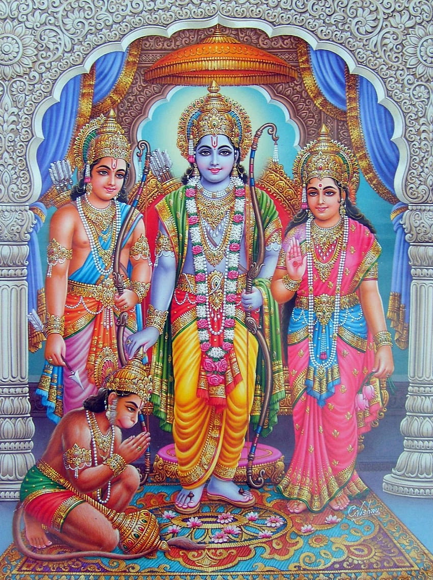 Rama Sita Lakshmana Hanuman Ram Darbar. Fans Share HD phone wallpaper