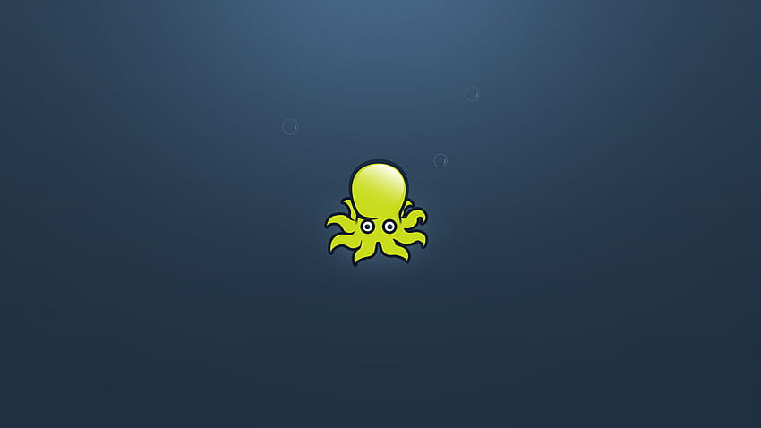 tentacles, octopuses, blue background -, Octopus Minimalistic HD wallpaper