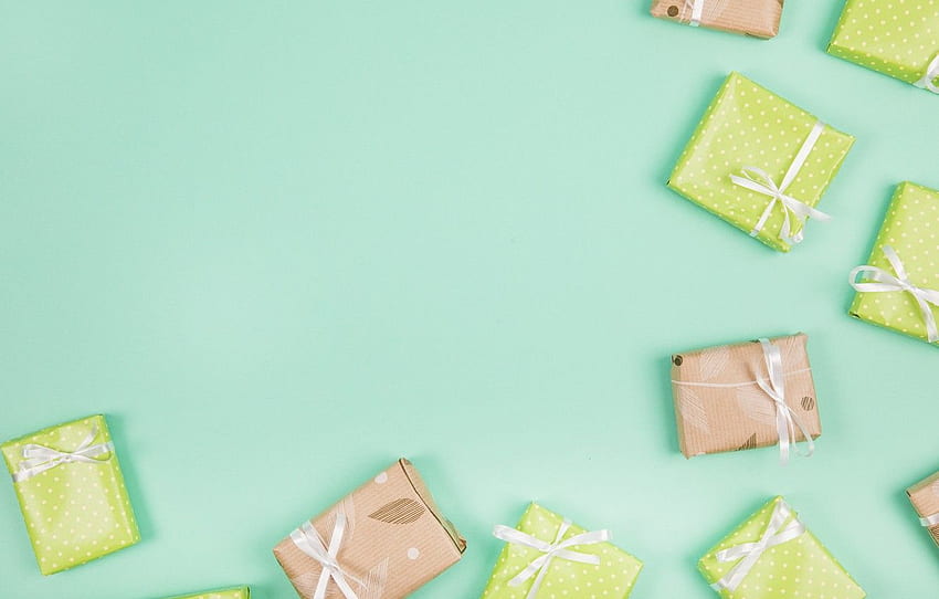 테이프, 선물, 종이, 녹색, 상자, 선물, 상자, Birtay for , section праздники HD 월페이퍼