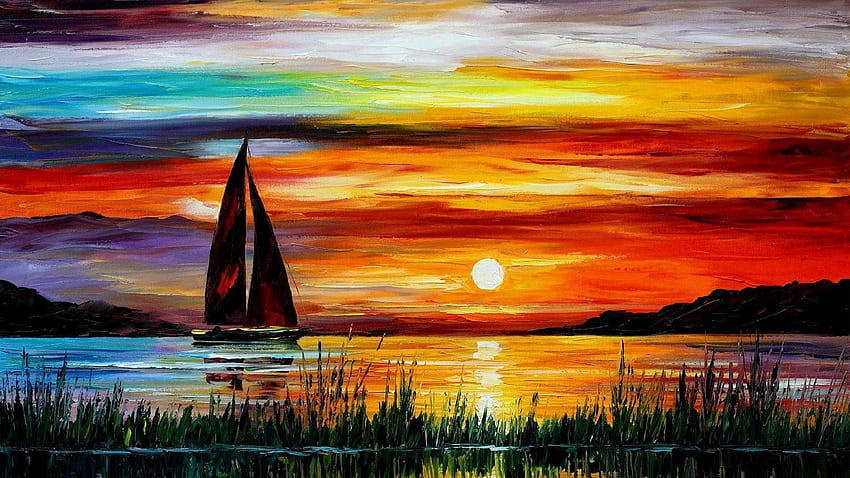 Leonid Afremov Regenschirm Hintergrundbild