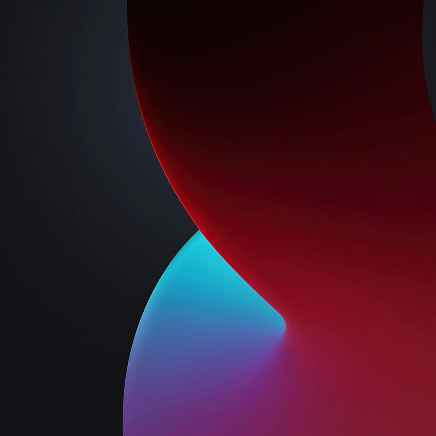 iOS 14, WWDC, 2020, iPhone 12, iPadOS, oscuro, rojo, estándar, degradados, rojo intenso fondo de pantalla del teléfono